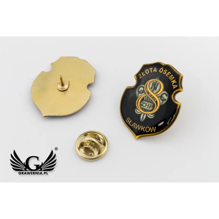 Brass Pins - Convex 3D Doming - Any Logo - PWD001