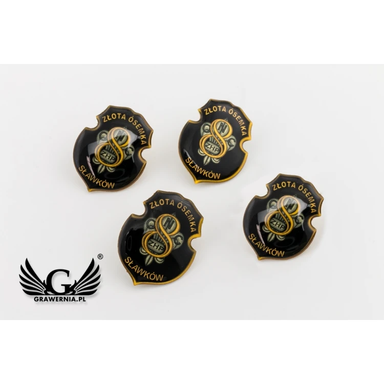 Brass Pins - Convex 3D Doming - Any Logo - PWD001