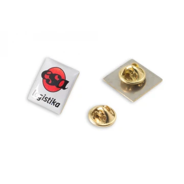 Silver-plated brass pins - 3D doming - any logo - PWD003