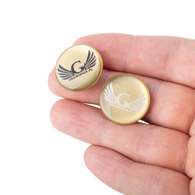Raw Brass Pins - Convex 3D Doming - Any Logo - PWD031