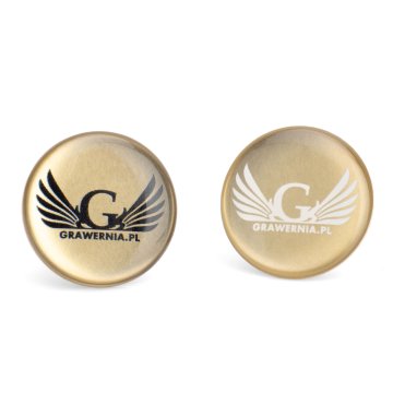 Raw Brass Pins - Convex 3D Doming - Any Logo - PWD031