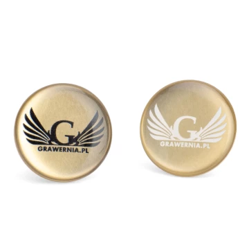Raw Brass Pins - Convex 3D Doming - Any Logo - PWD031