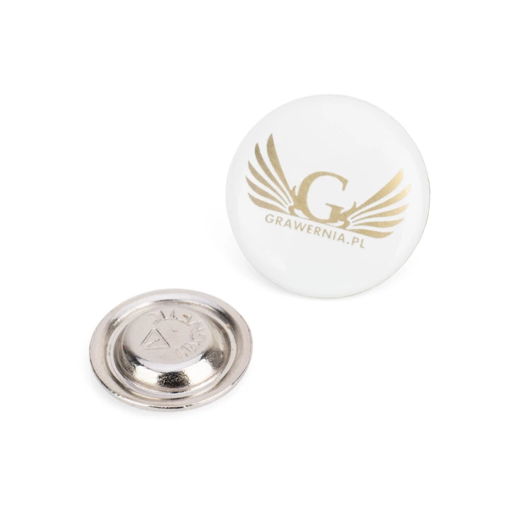 Raw Brass Pins - Convex 3D Doming - Any Logo - PWD032