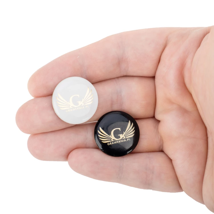Raw Brass Pins - Convex 3D Doming - Any Logo - PWD032