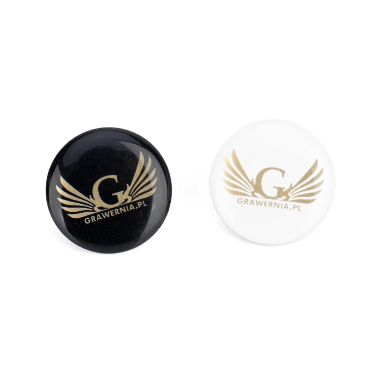 Raw Brass Pins - Convex 3D Doming - Any Logo - PWD032
