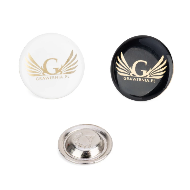 Raw Brass Pins - Convex 3D Doming - Any Logo - PWD032