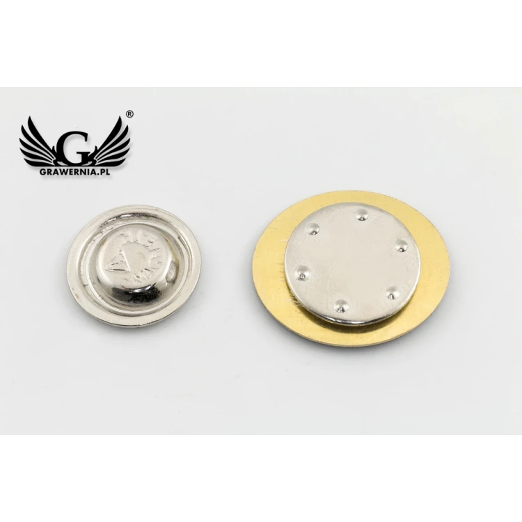Brass Magnetic Pins - Convex 3D Doming - Any Logo - PWD002