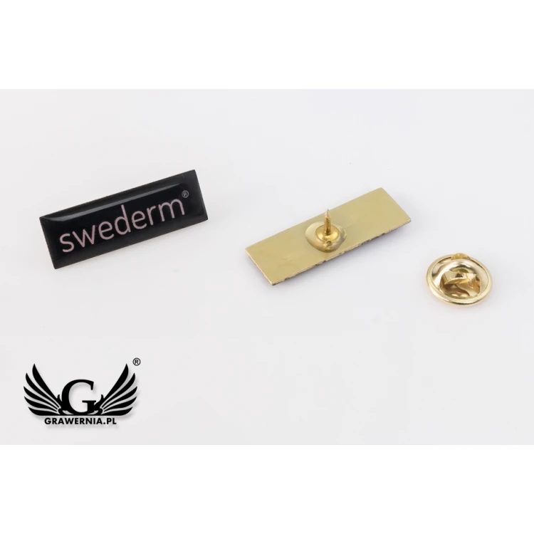 Brass Pins - Convex 3D Doming - Any Logo - PWD004
