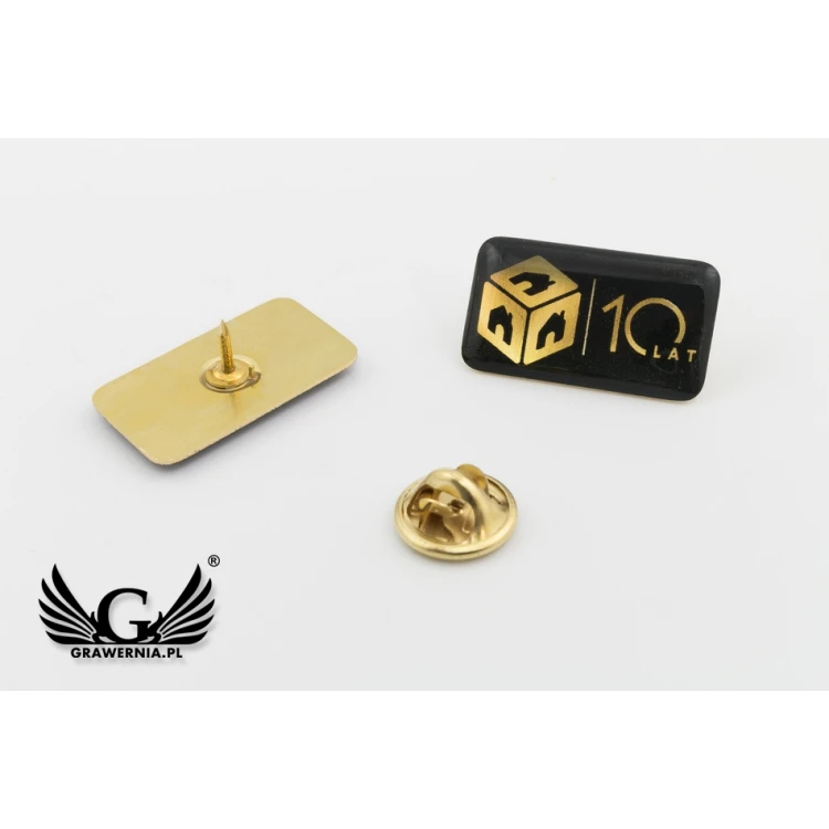 Brass Pins - Convex 3D Doming - Any Logo - PWD006