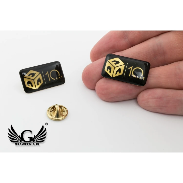 Brass Pins - Convex 3D Doming - Any Logo - PWD006
