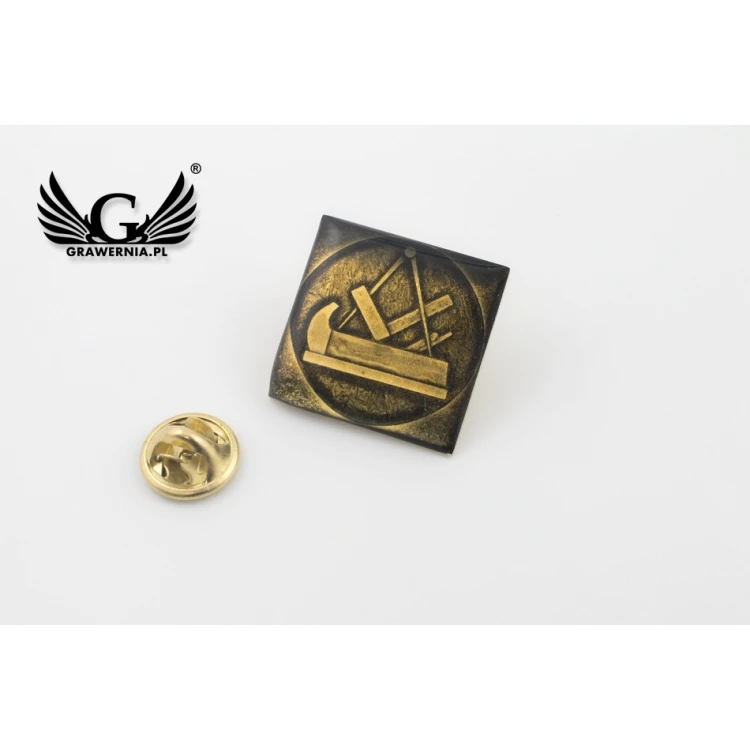 Brass Pins - Convex 3D Doming - Any Logo - PWD007