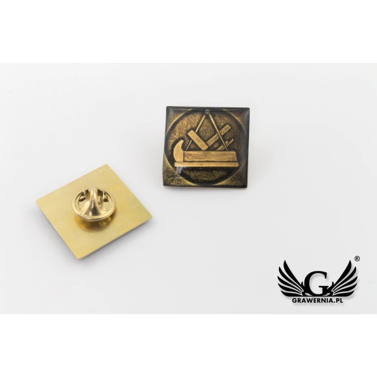 Brass Pins - Convex 3D Doming - Any Logo - PWD007