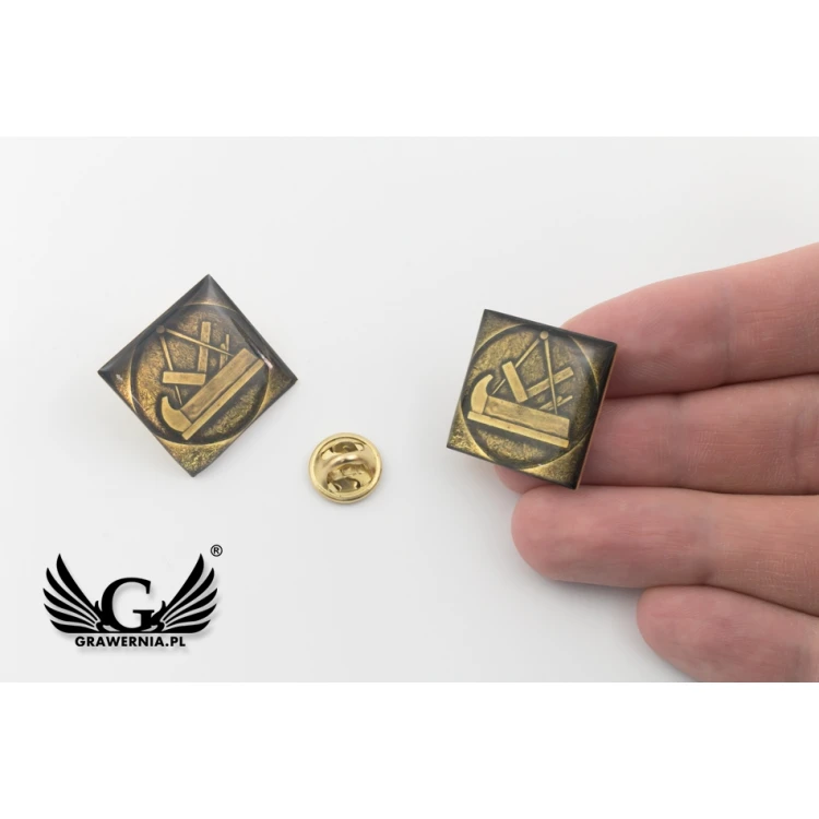 Brass Pins - Convex 3D Doming - Any Logo - PWD007