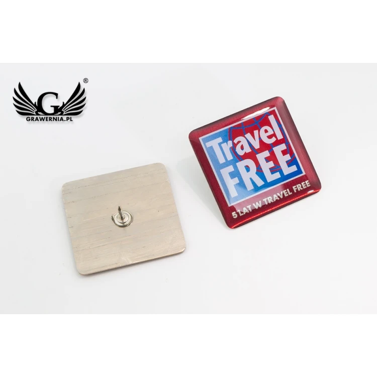 Brass Pins - Convex 3D Doming - Any Logo - PWD008