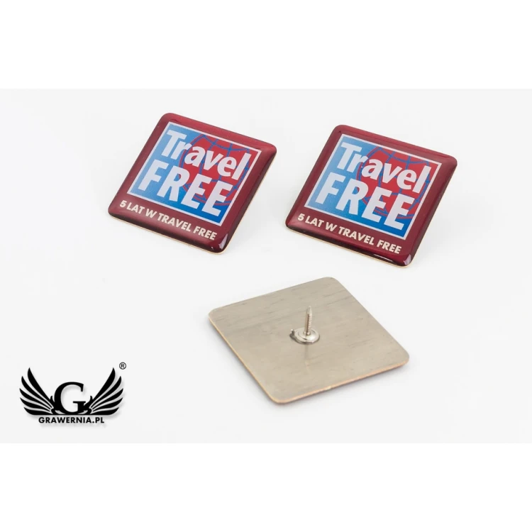Brass Pins - Convex 3D Doming - Any Logo - PWD008