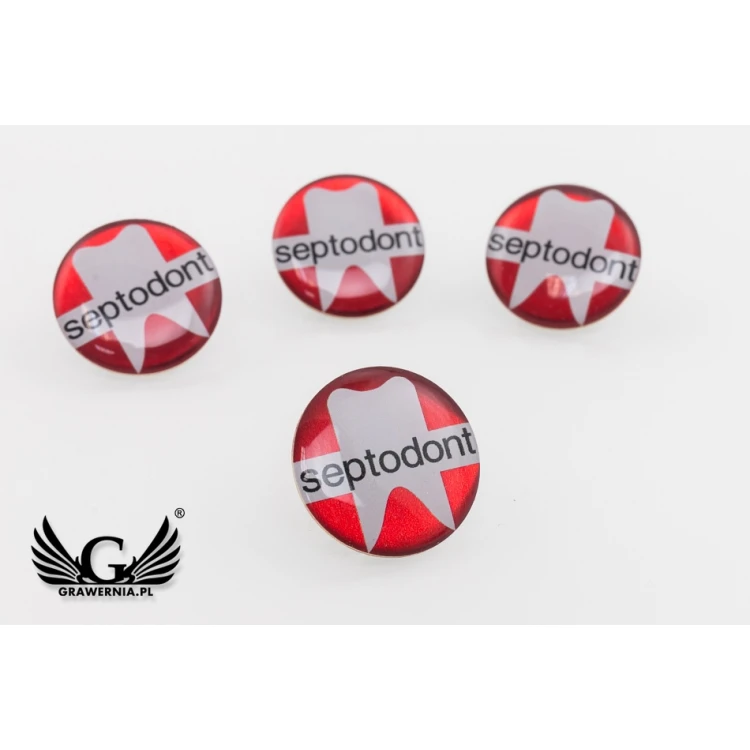Brass Pins - Convex 3D Doming - Any Logo - PWD009