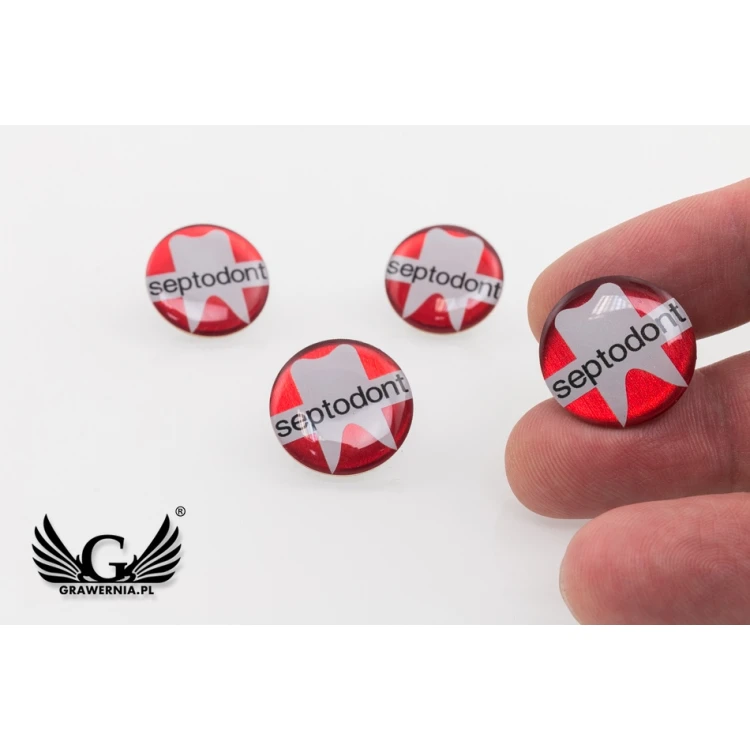 Brass Pins - Convex 3D Doming - Any Logo - PWD009