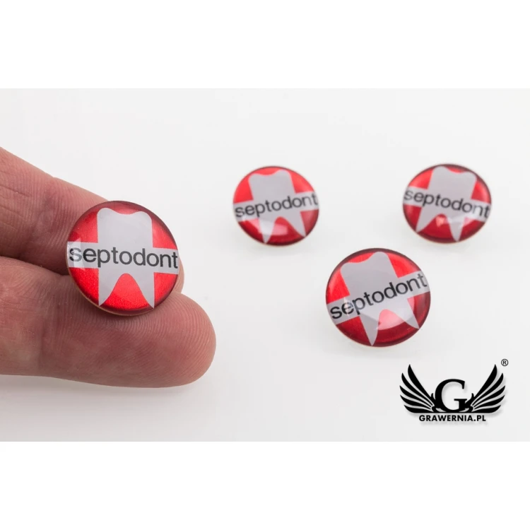Brass Pins - Convex 3D Doming - Any Logo - PWD009