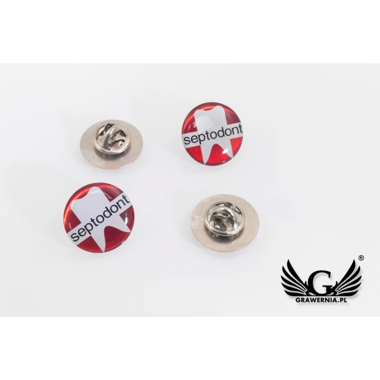Brass Pins - Convex 3D Doming - Any Logo - PWD009