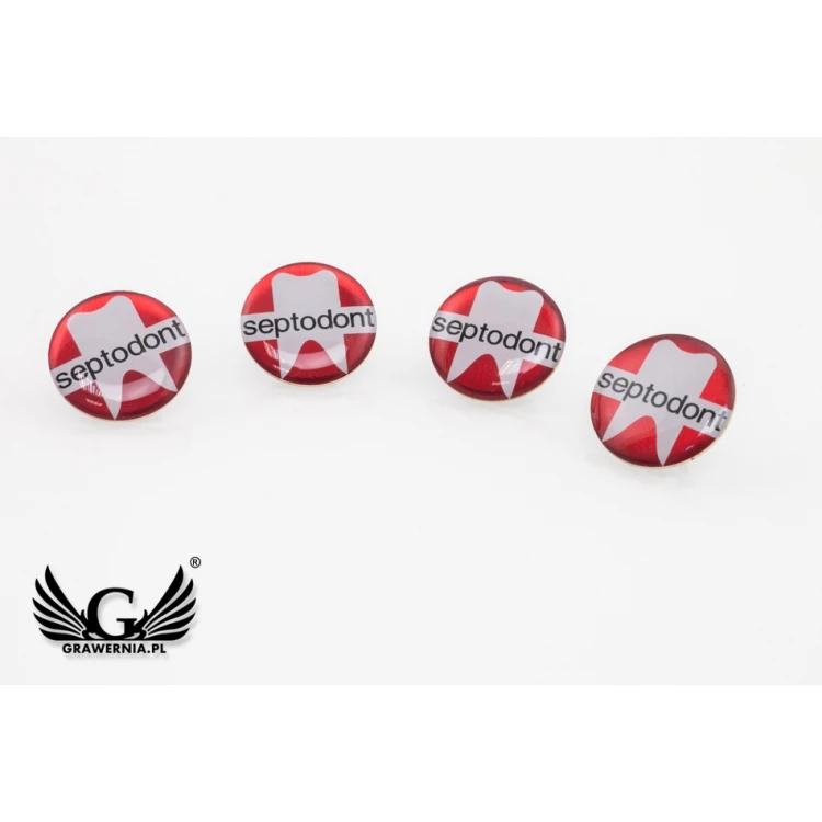 Brass Pins - Convex 3D Doming - Any Logo - PWD009