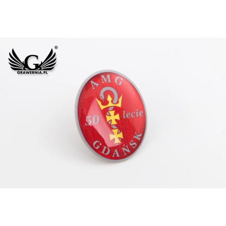 Brass Pins - Convex 3D Doming - Any Logo - PWD012