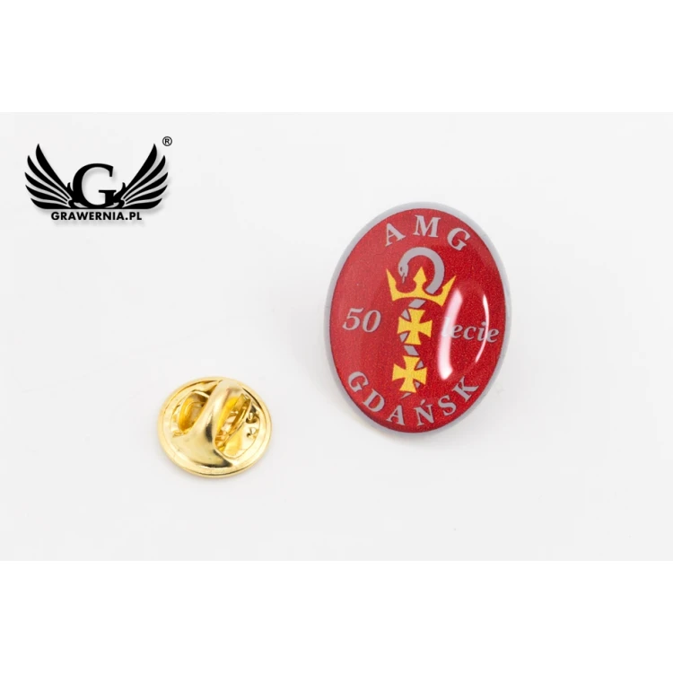 Brass Pins - Convex 3D Doming - Any Logo - PWD012