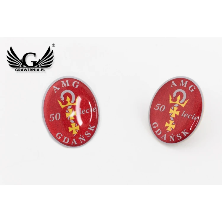 Brass Pins - Convex 3D Doming - Any Logo - PWD012