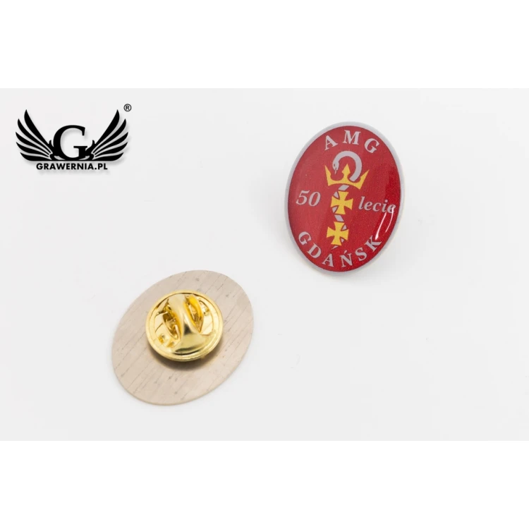 Brass Pins - Convex 3D Doming - Any Logo - PWD012
