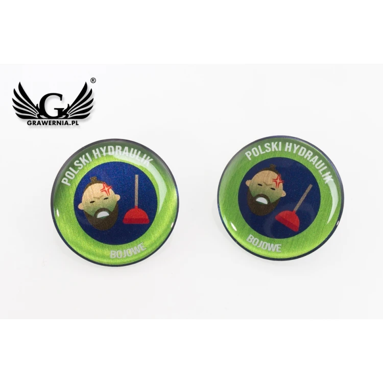 Brass Pins - Convex 3D Doming - Any Logo - PWD014