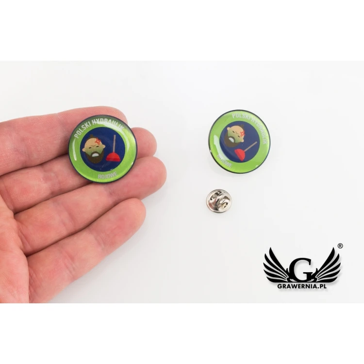Brass Pins - Convex 3D Doming - Any Logo - PWD014