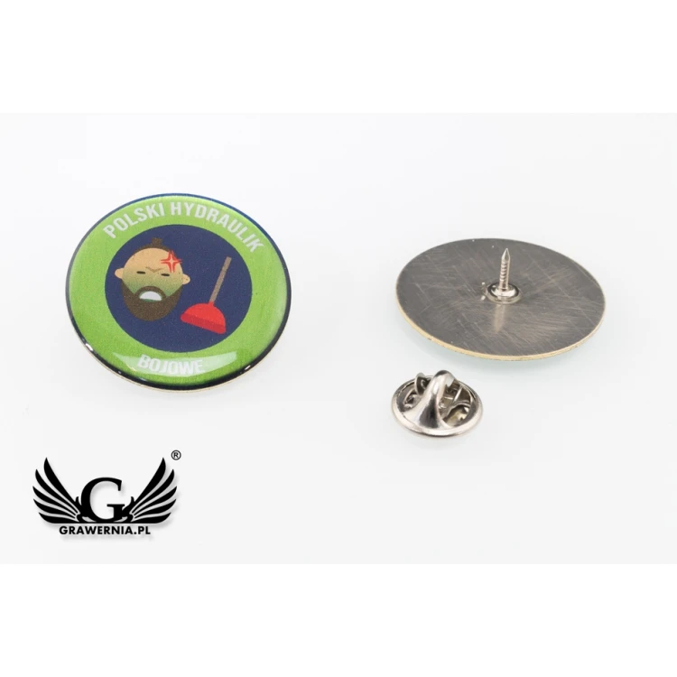 Brass Pins - Convex 3D Doming - Any Logo - PWD014