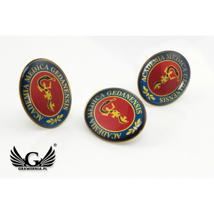 Brass Pins - Convex 3D Doming - Any Logo - PWD015