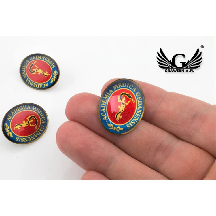 Brass Pins - Convex 3D Doming - Any Logo - PWD015