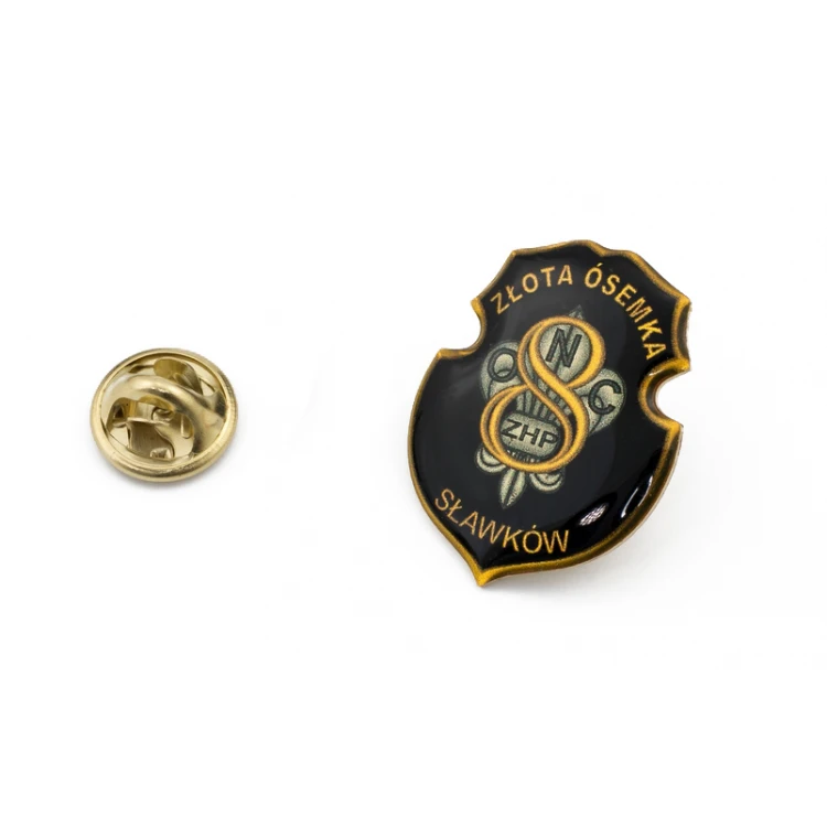 Brass Pins - Convex 3D Doming - Any Logo - PWD001