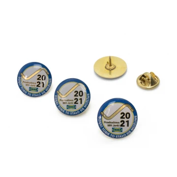 Brass Pins - Convex 3D Doming - Any Logo - PWD020