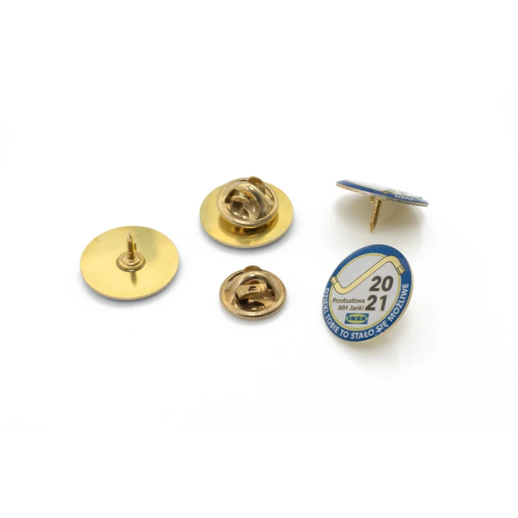 Brass Pins - Convex 3D Doming - Any Logo - PWD020