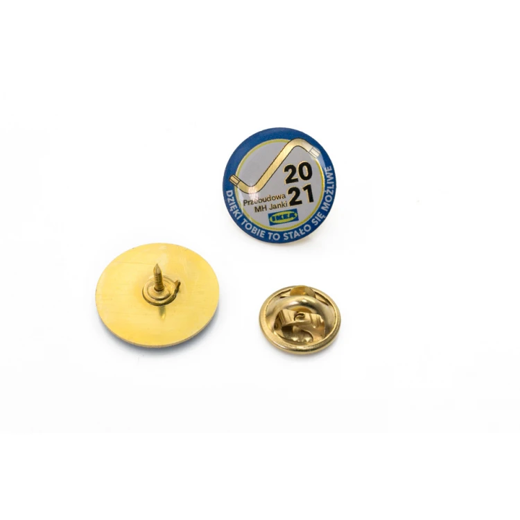 Brass Pins - Convex 3D Doming - Any Logo - PWD020
