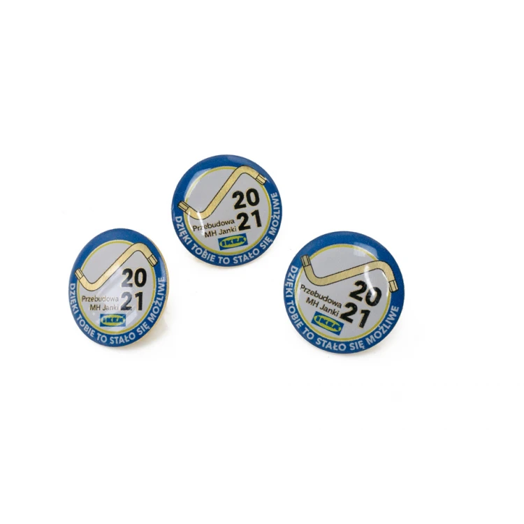 Brass Pins - Convex 3D Doming - Any Logo - PWD020