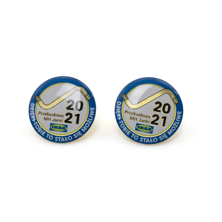Brass Pins - Convex 3D Doming - Any Logo - PWD020