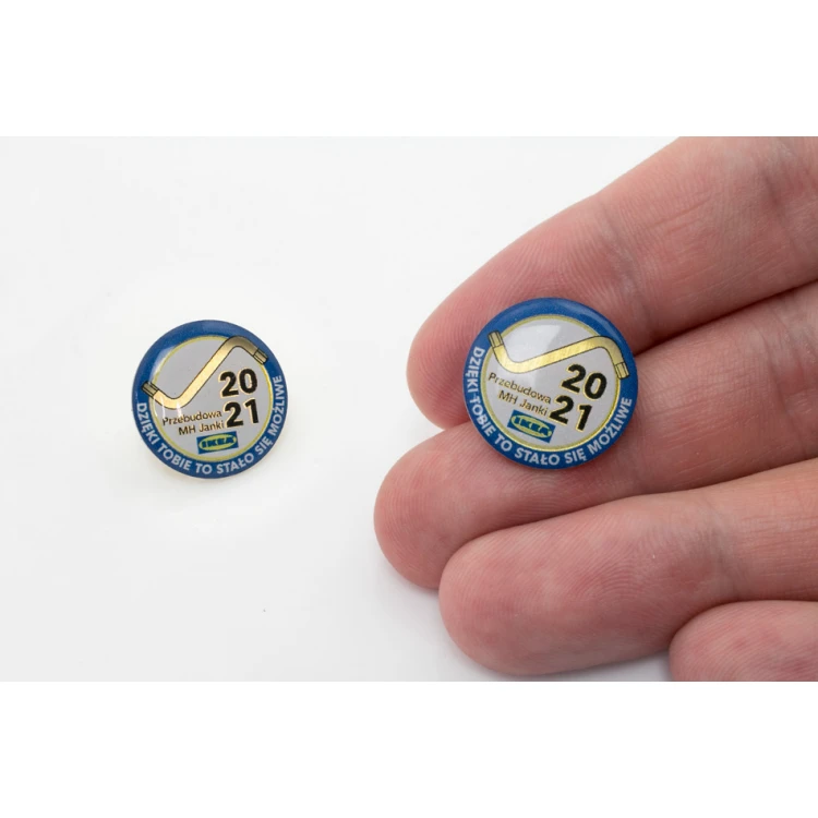 Brass Pins - Convex 3D Doming - Any Logo - PWD020