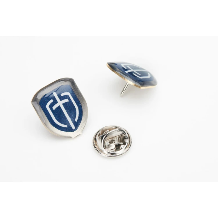 Brass Pins - Convex 3D Doming - Any Logo - PWD021