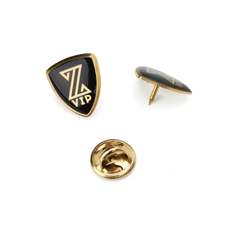 Brass Pins - Convex 3D Doming - Any Logo - PWD023