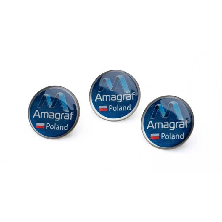 Brass Pins - Convex 3D Doming - Any Logo - PWD027