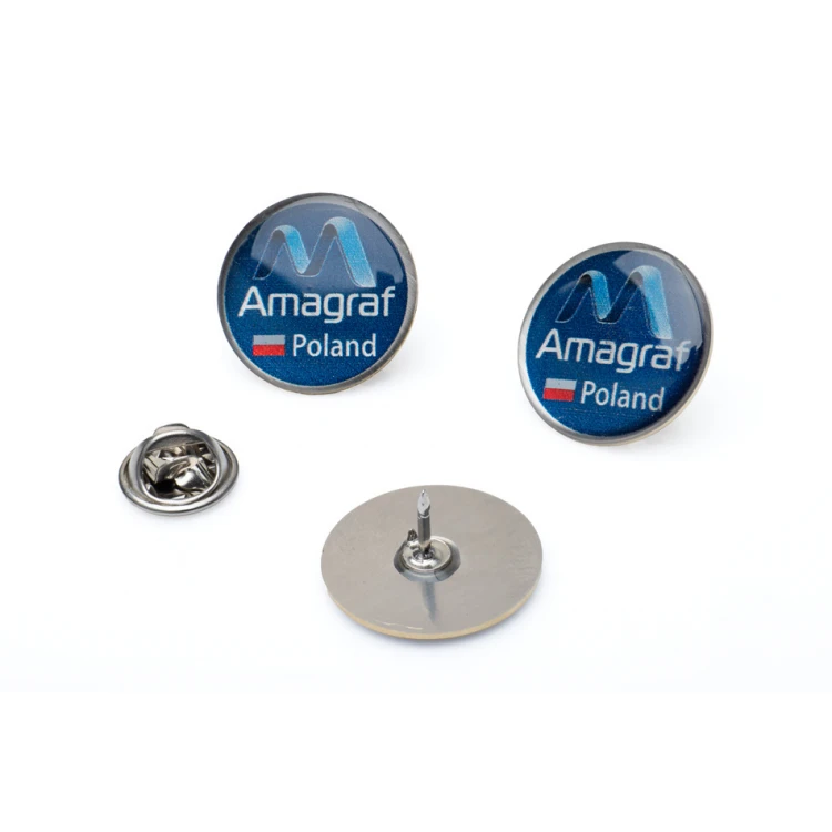 Brass Pins - Convex 3D Doming - Any Logo - PWD027