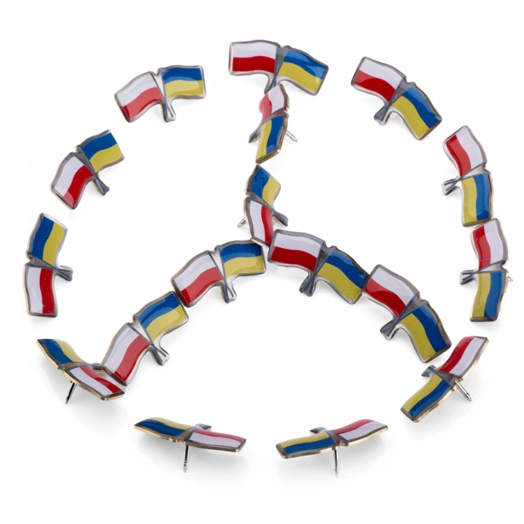 Brass Pins - Convex 3D Doming - Any Logo, Flag - PWD030