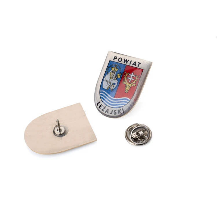 Brass Pins with Any City Coat of Arms - 3D Domed - Custom Logo - PWD028