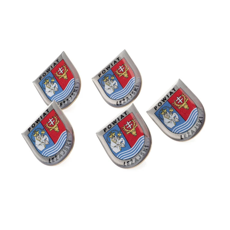 Brass Pins with Any City Coat of Arms - 3D Domed - Custom Logo - PWD028