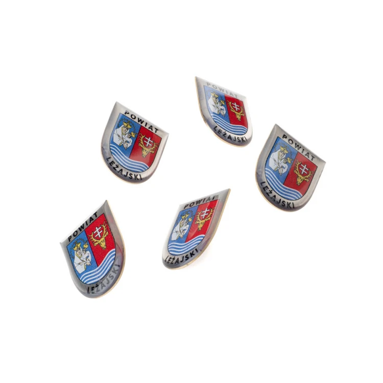 Brass Pins with Any City Coat of Arms - 3D Domed - Custom Logo - PWD028