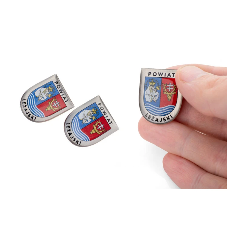 Brass Pins with Any City Coat of Arms - 3D Domed - Custom Logo - PWD028