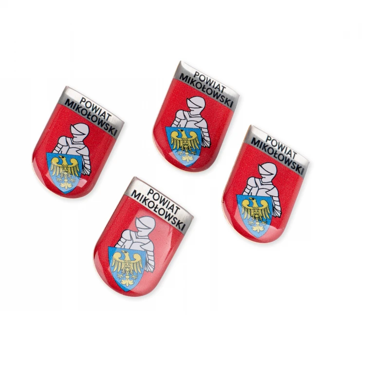 Brass Pins with any City Coat of Arms - 3D Domed - Custom Logo - PWD029